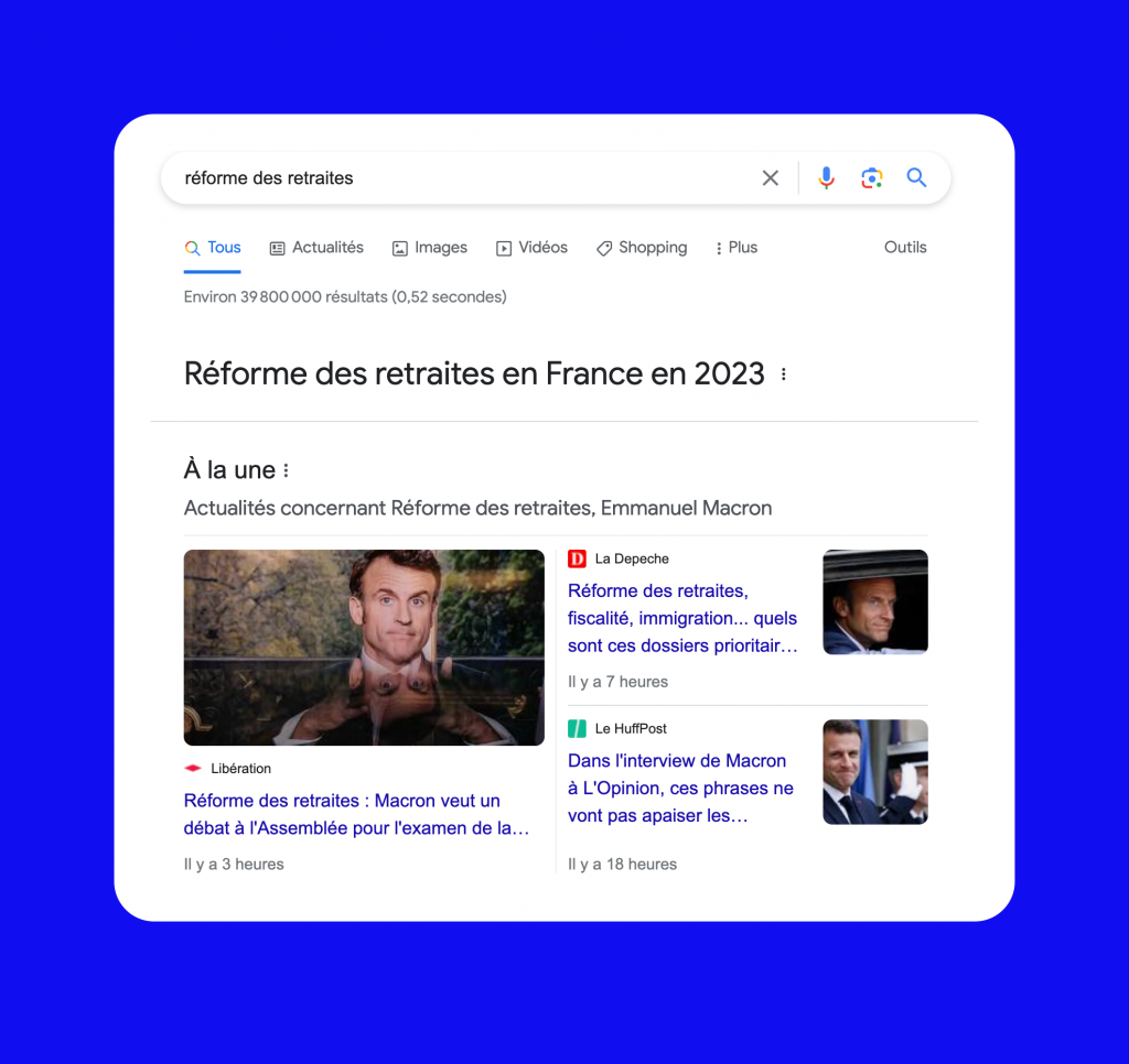 Feature google article à la une 