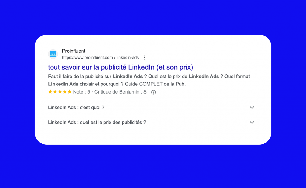 fonctionnalités SERP FAQ